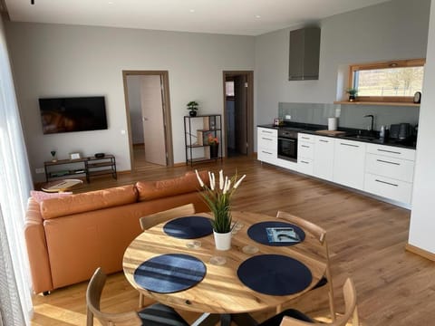 Living room, kitchen