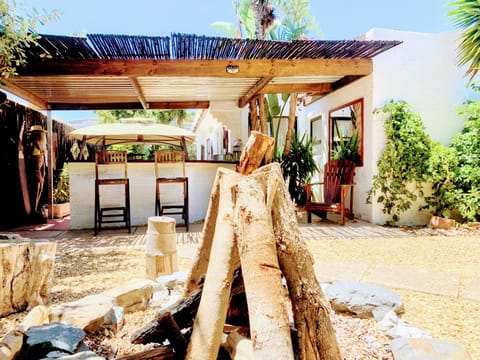 Garden view, fireplace