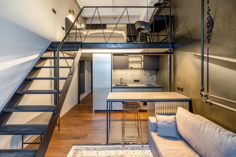 View (from property/room), Living room, Seating area, Bedroom