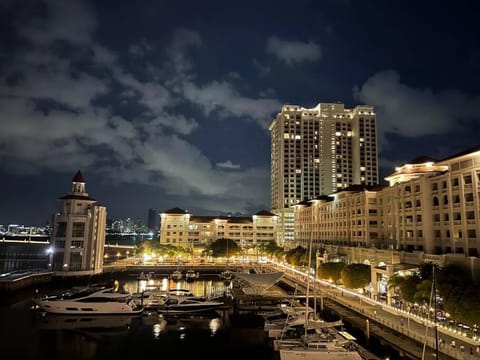 Property building, Night, Sea view