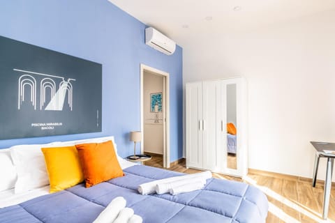 Bed, Photo of the whole room, Bedroom, air conditioner