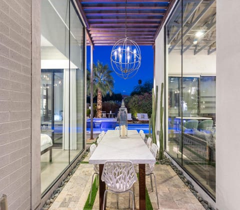 Patio, Dining area, Pool view, Swimming pool