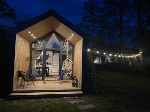 Property building, Night, Garden, Garden view