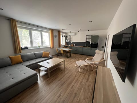 TV and multimedia, Kitchen or kitchenette, Living room, Seating area, Evening entertainment