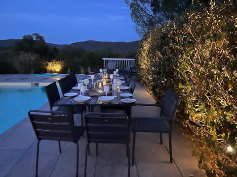 Spring, Natural landscape, Garden, Dining area, Pool view, Swimming pool