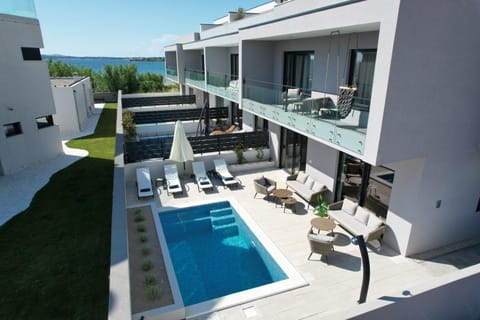 Patio, Day, Natural landscape, Balcony/Terrace, Pool view, Swimming pool, sunbed