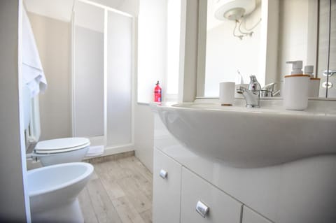 Shower, Toilet, Bathroom, Decorative detail, Decorative detail, bidet, bidet, heating, heating, towels, towels