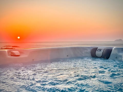 Pool view, Swimming pool, Sunset