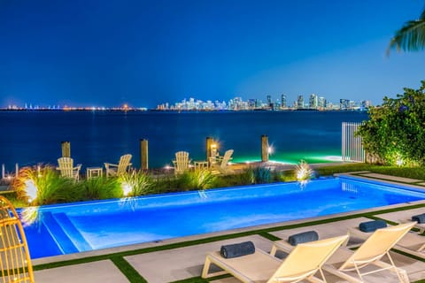 Night, Natural landscape, Pool view, Swimming pool