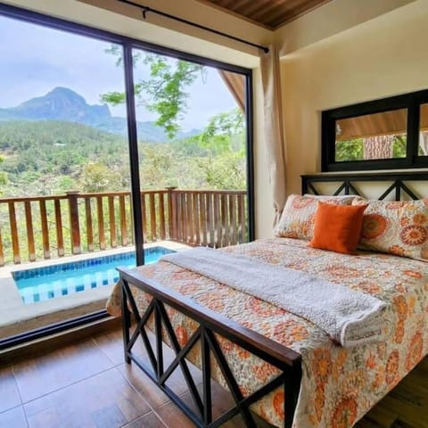 Bed, Natural landscape, Mountain view