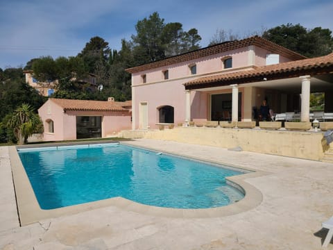 Property building, Patio, Swimming pool, sunbed
