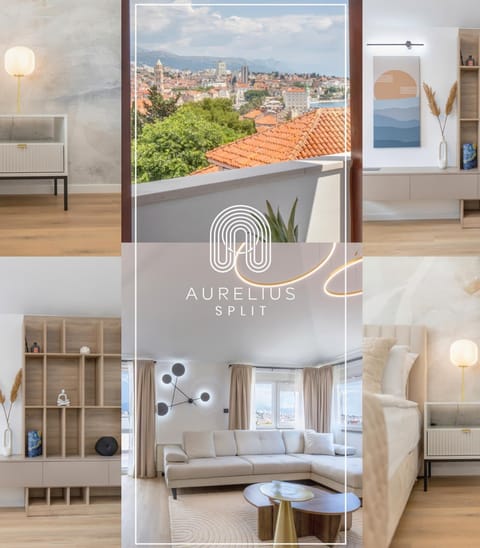 Living room, City view, Sea view