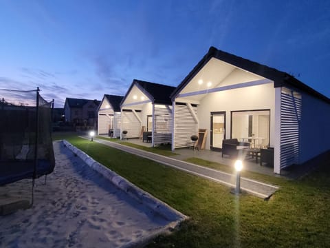Property building, Night, Garden, Garden view