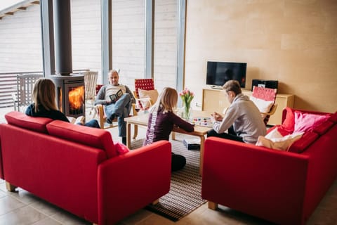 Living room, fireplace