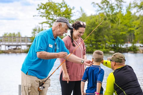 Fishing, Lake view, children
