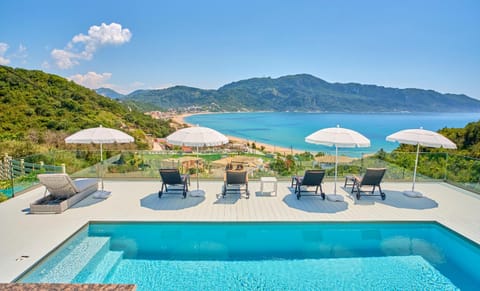 Patio, Natural landscape, Sea view, sunbed