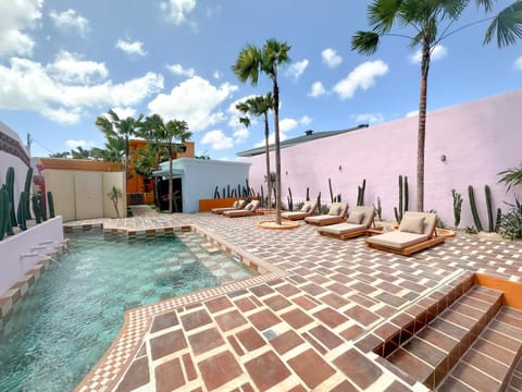Pool view, sunbed