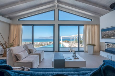 Living room, Seating area, Sea view
