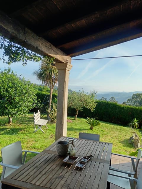 Patio, Spring, Day, Natural landscape, Garden, View (from property/room), Balcony/Terrace, Mountain view