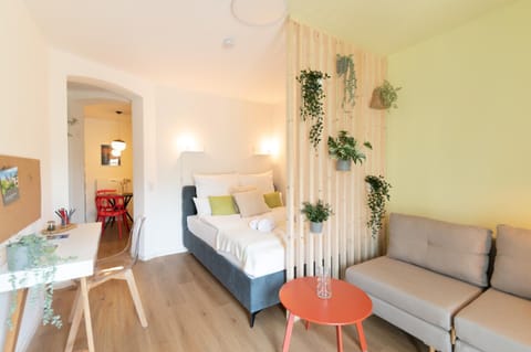 Bed, Living room, Bedroom