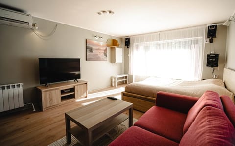 Bed, TV and multimedia, Living room, Bedroom, air conditioner