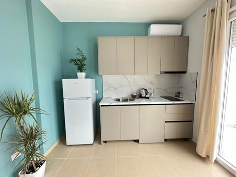 Kitchen or kitchenette, oven, stove