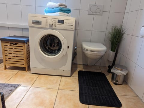 Toilet, Bathroom, washing machine