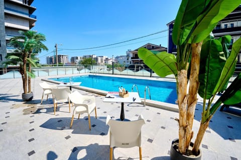 Property building, Pool view, Swimming pool