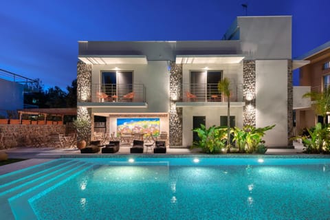 Property building, Night, Pool view