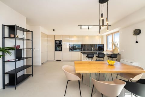 Kitchen or kitchenette, Dining area, dishwasher, oven, stove