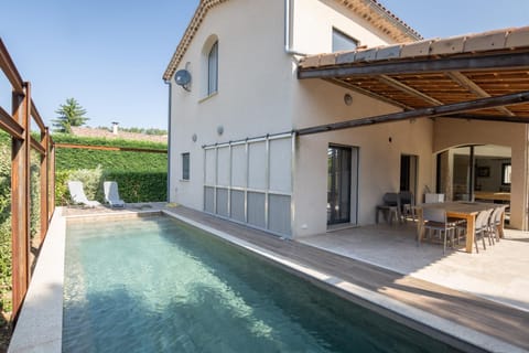 Property building, Living room, Swimming pool