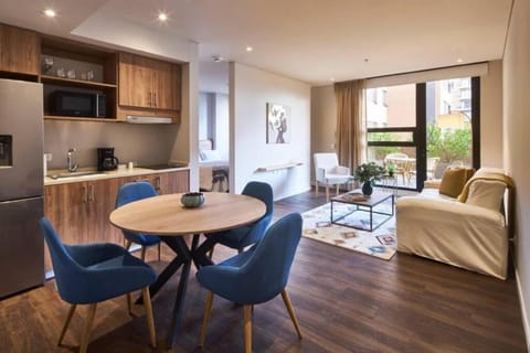 Balcony/Terrace, Living room, Dining area, microwave, stove, kitchen