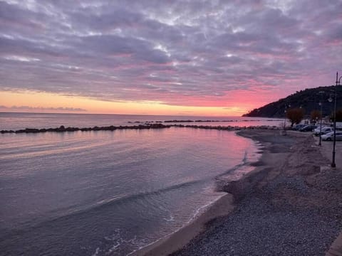 Nearby landmark, Natural landscape, Beach, Sunset