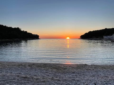 Beach, Sea view, Sunset
