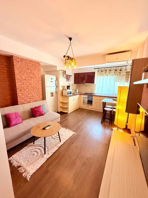 Living room, kitchen