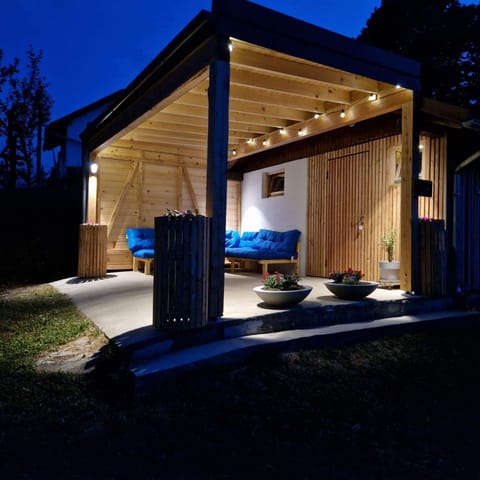 Property building, Night, Garden view