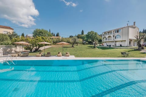 Property building, Day, Natural landscape, Garden, Garden view, Pool view, Swimming pool, sunbed