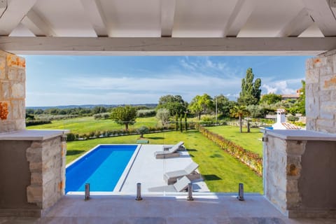 Natural landscape, Garden, Garden view, Pool view, sunbed
