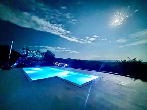 Night, Natural landscape, Mountain view, Pool view, Swimming pool, Swimming pool