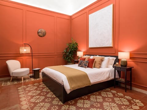 Bed, Bedroom, hair dresser, locker, air conditioner