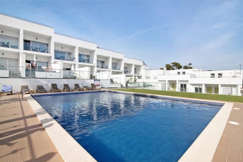Property building, Living room, Swimming pool