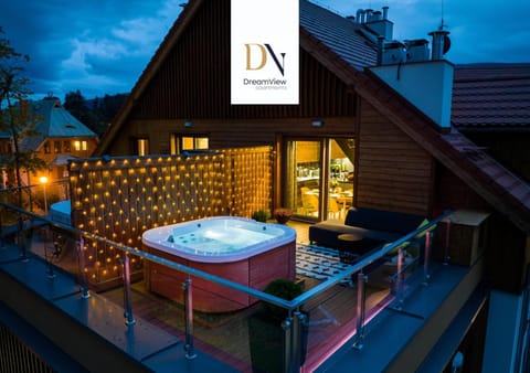 Night, Hot Tub, View (from property/room), Mountain view