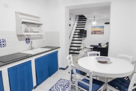 Kitchen or kitchenette, Living room, Dining area, stove