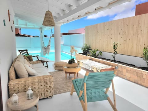 Patio, Pool view, sunbed