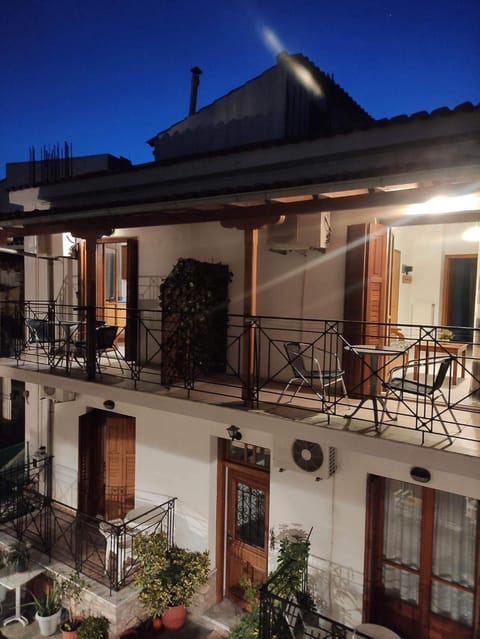 Property building, Patio, Night, Balcony/Terrace