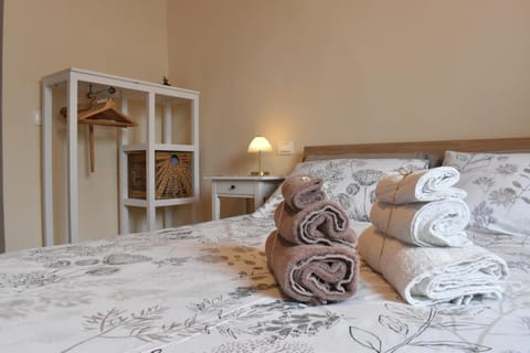Bed, Photo of the whole room, Bedroom, towels, wardrobe