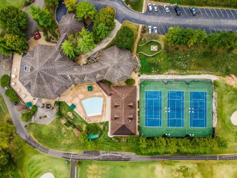 Bird's eye view, Tennis court, Swimming pool