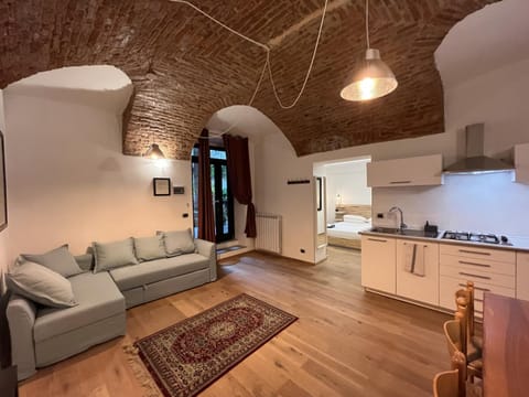 Kitchen or kitchenette, Living room, stove