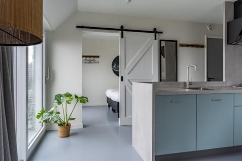 Bed, Kitchen or kitchenette, Bedroom