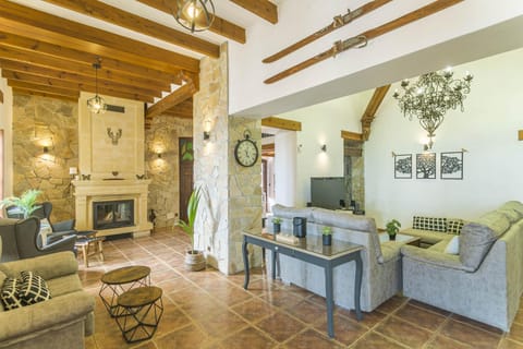 Living room, fireplace